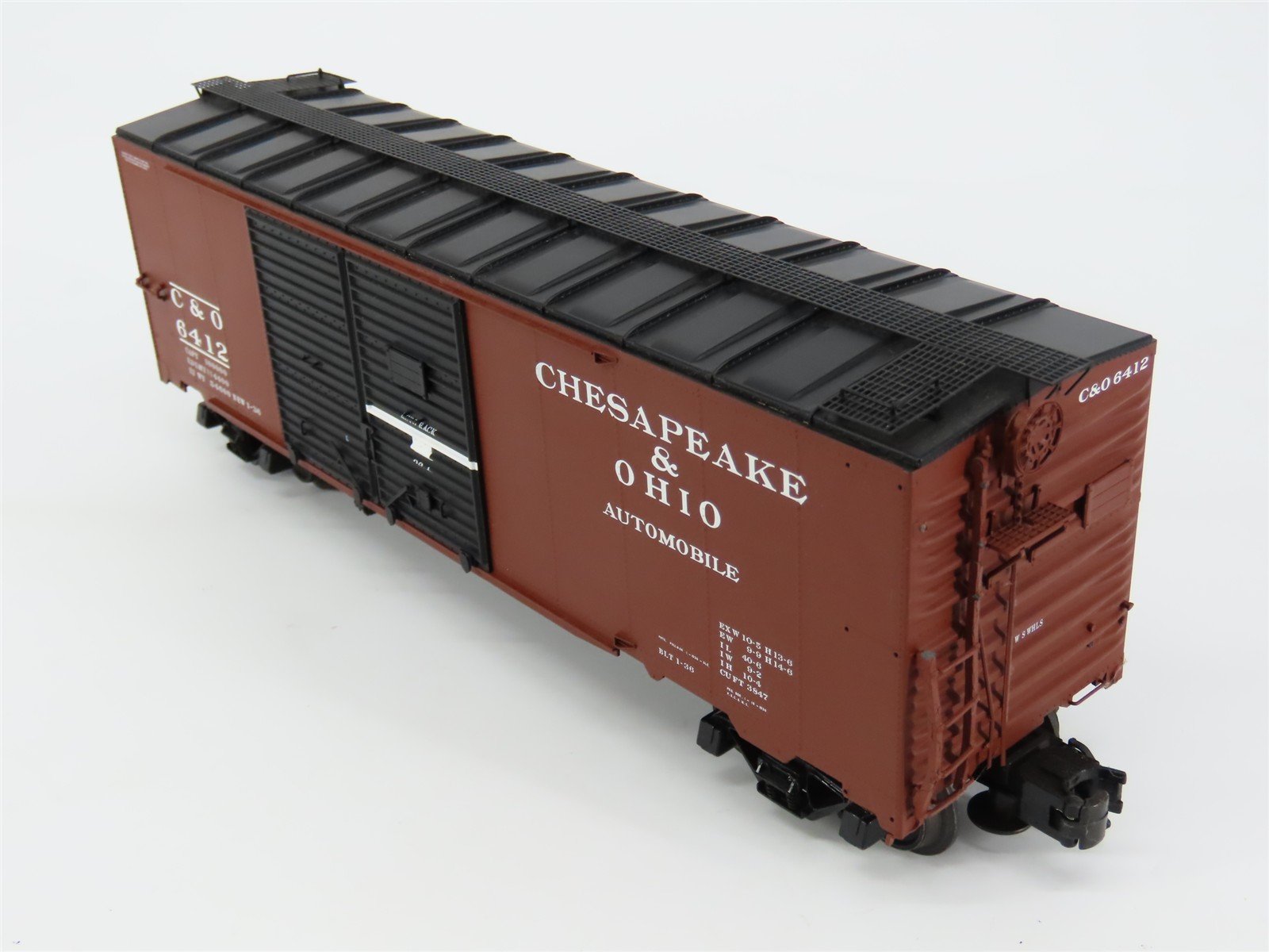 O Gauge 3-Rail Atlas 8701-3 C&O Chesapeake & Ohio 40' Automobile Box Car #6412