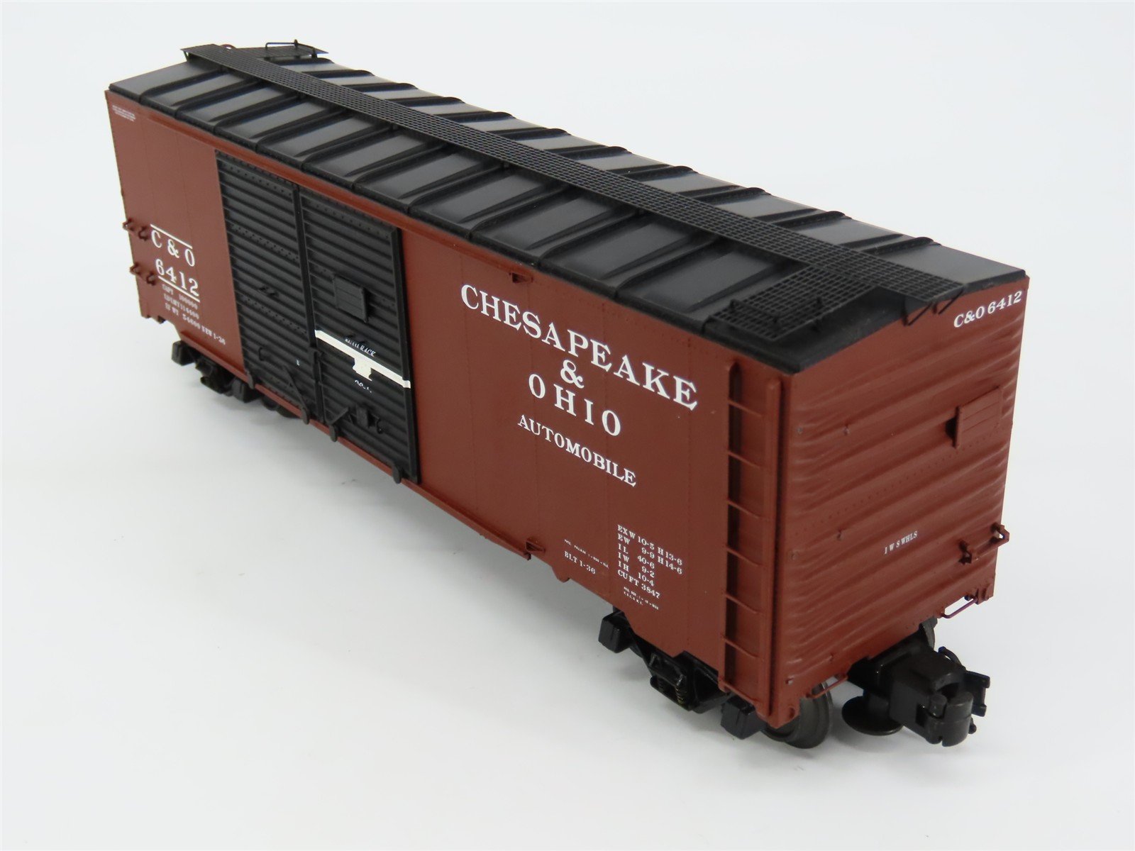 O Gauge 3-Rail Atlas 8701-3 C&O Chesapeake & Ohio 40' Automobile Box Car #6412