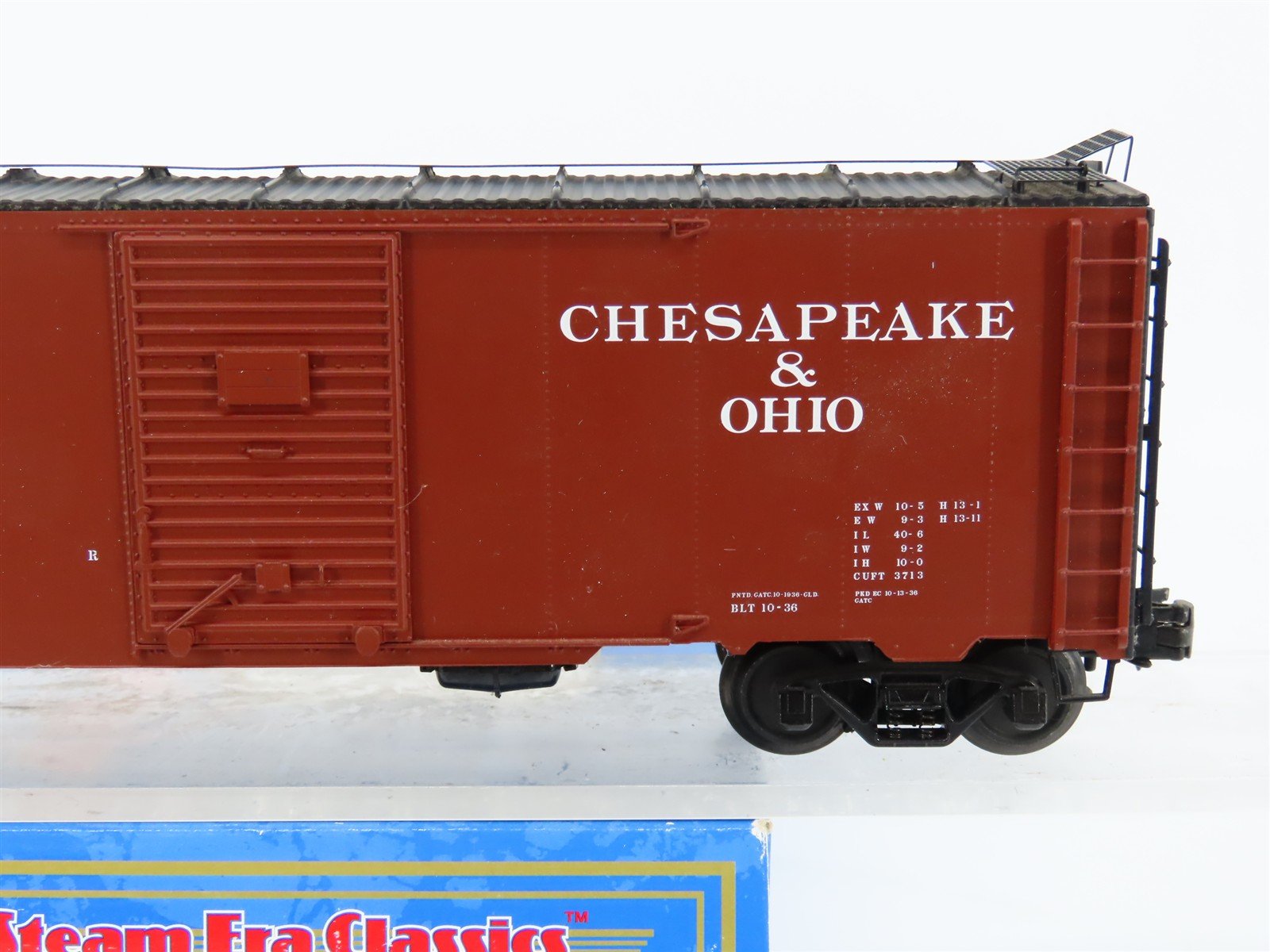 O Gauge 3-Rail Atlas 8570-1 C&O Chesapeake & Ohio 40' Single Door Box Car #4012