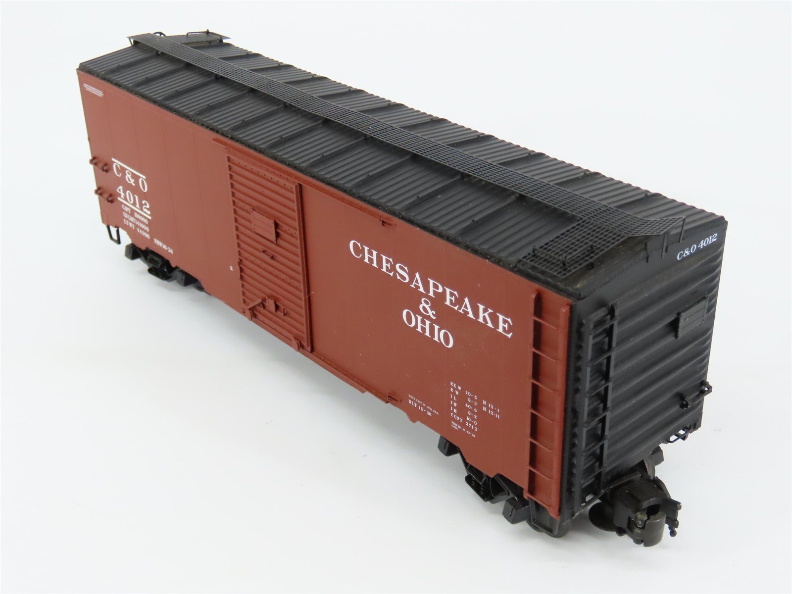 O Gauge 3-Rail Atlas 8570-1 C&O Chesapeake & Ohio 40' Single Door Box Car #4012