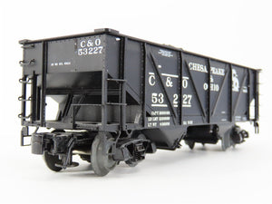 O Gauge 3-Rail Atlas 6438-1 C&O Re-Built War Emergency 2-Bay Hopper 53227 w/Load