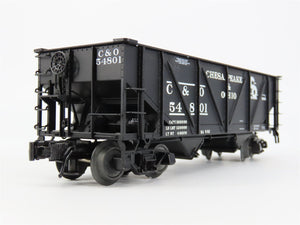 O Gauge 3-Rail Atlas 6438-4 C&O Re-Built War Emergency 2-Bay Hopper 54801 w/Load
