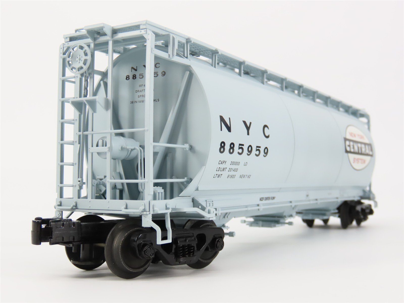 O Gauge 3-Rail Atlas 6308-1 NYC New York Central 3-Bay Cylindrical Hopper 885959