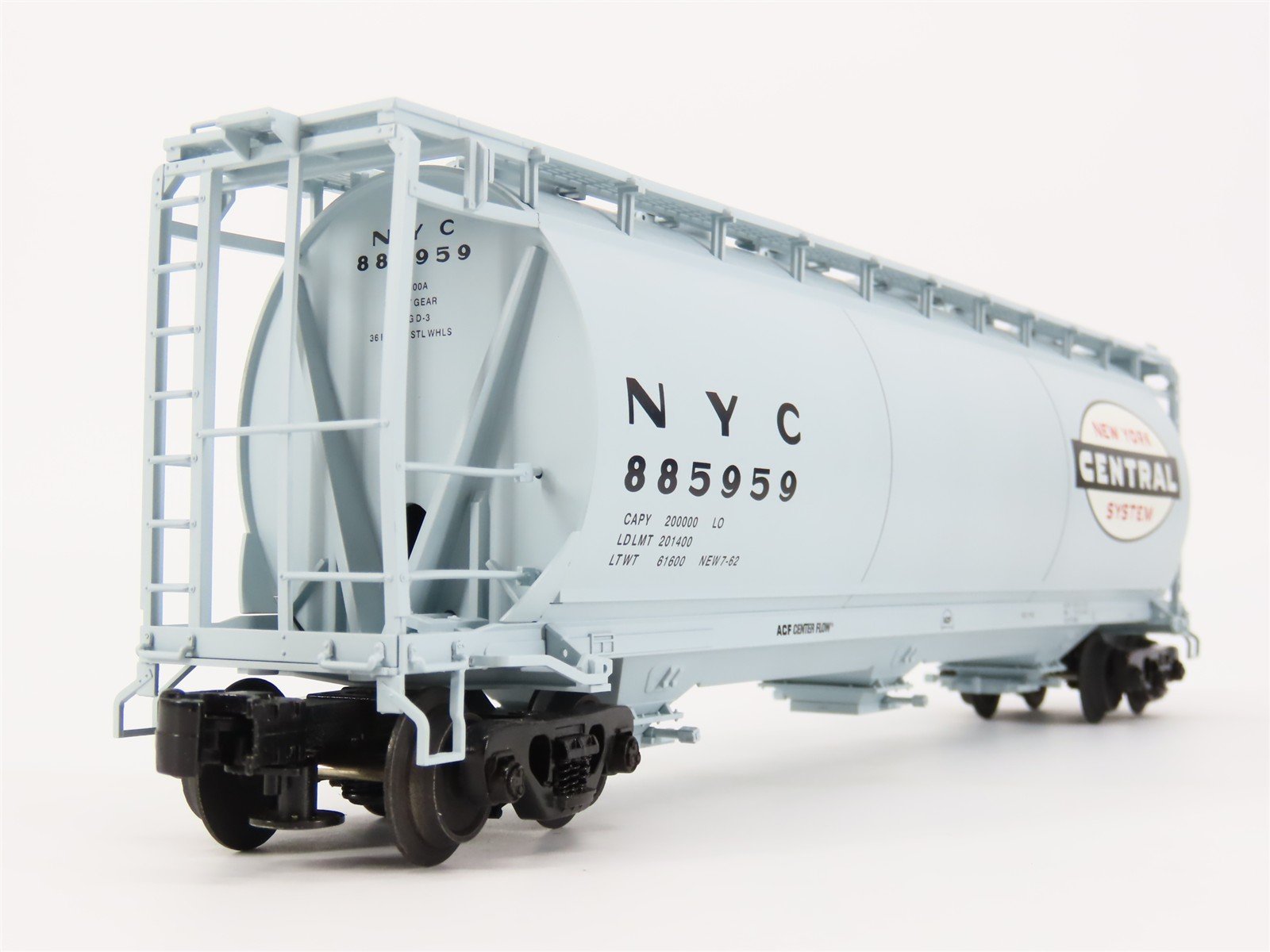 O Gauge 3-Rail Atlas 6308-1 NYC New York Central 3-Bay Cylindrical Hopper 885959