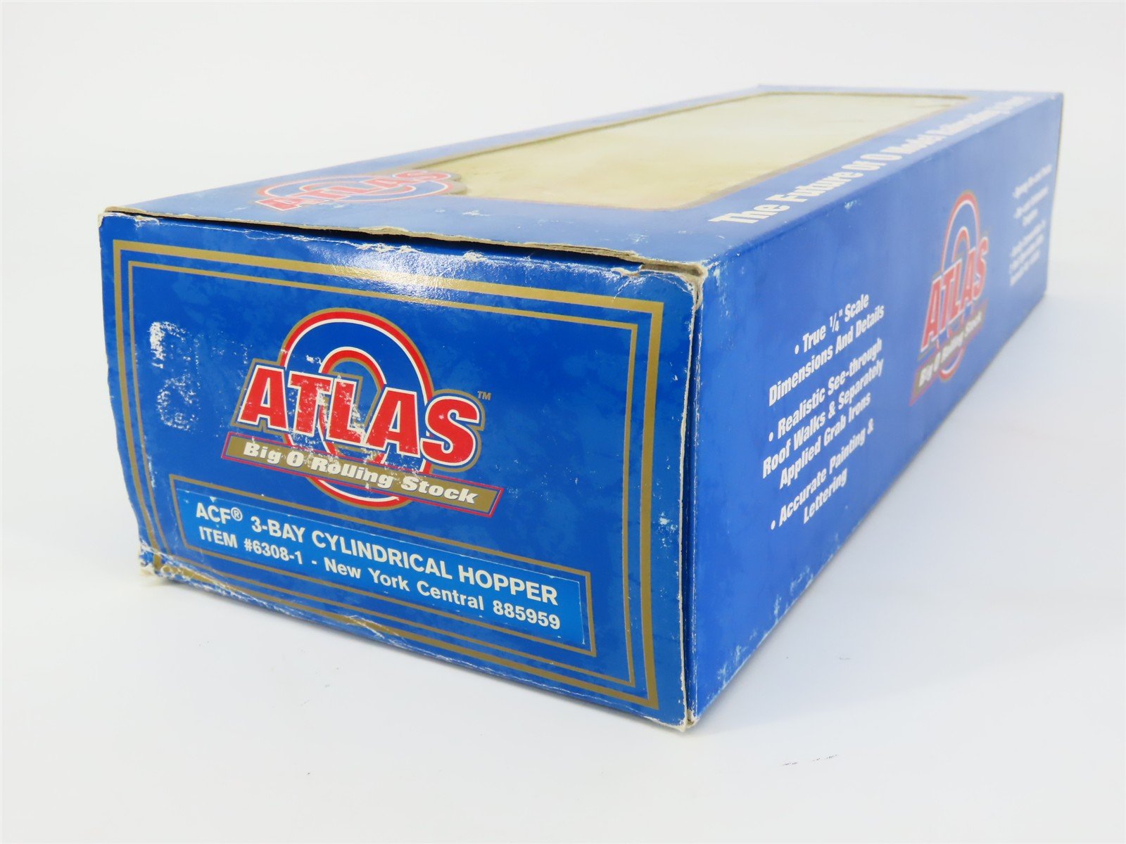 O Gauge 3-Rail Atlas 6308-1 NYC New York Central 3-Bay Cylindrical Hopper 885959