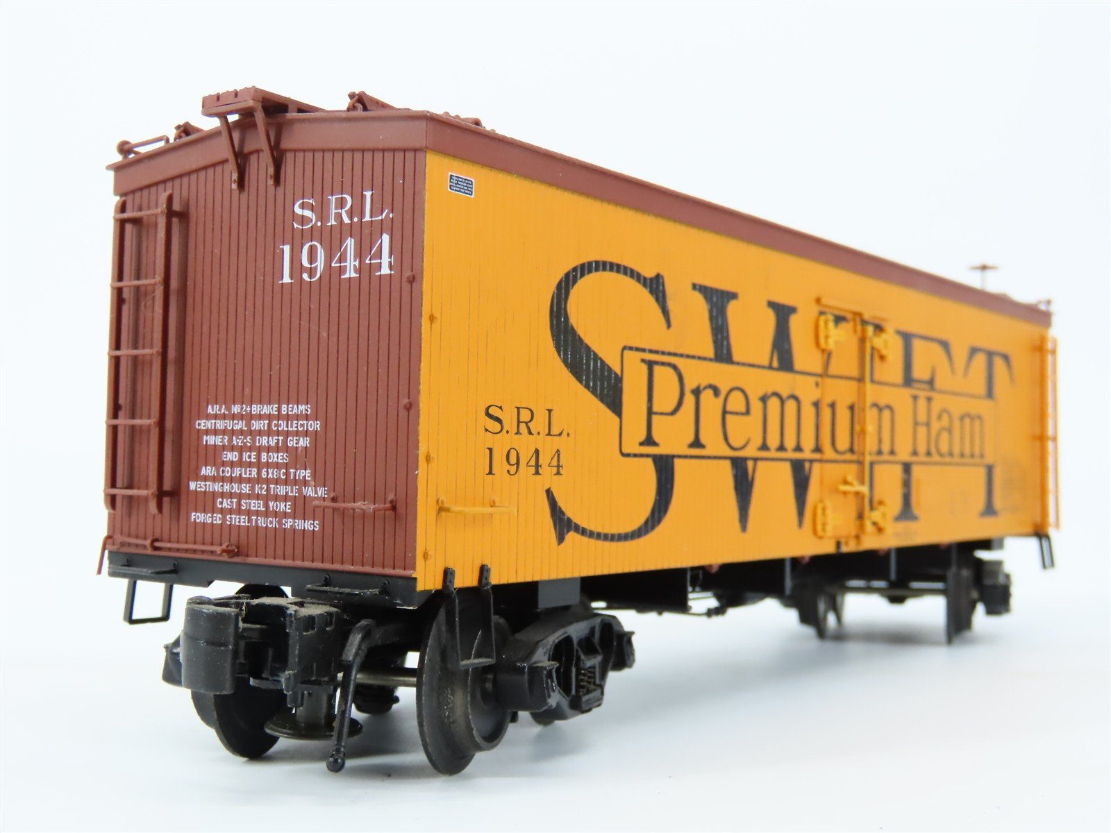 O Gauge 3-Rail Atlas 8054-2 SRL Swift Premium Ham 36' Wood Reefer #1944