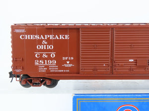 O Gauge 3-Rail Atlas 8417-4 C&O Chesapeake & Ohio 50' Double Door Box Car #28199