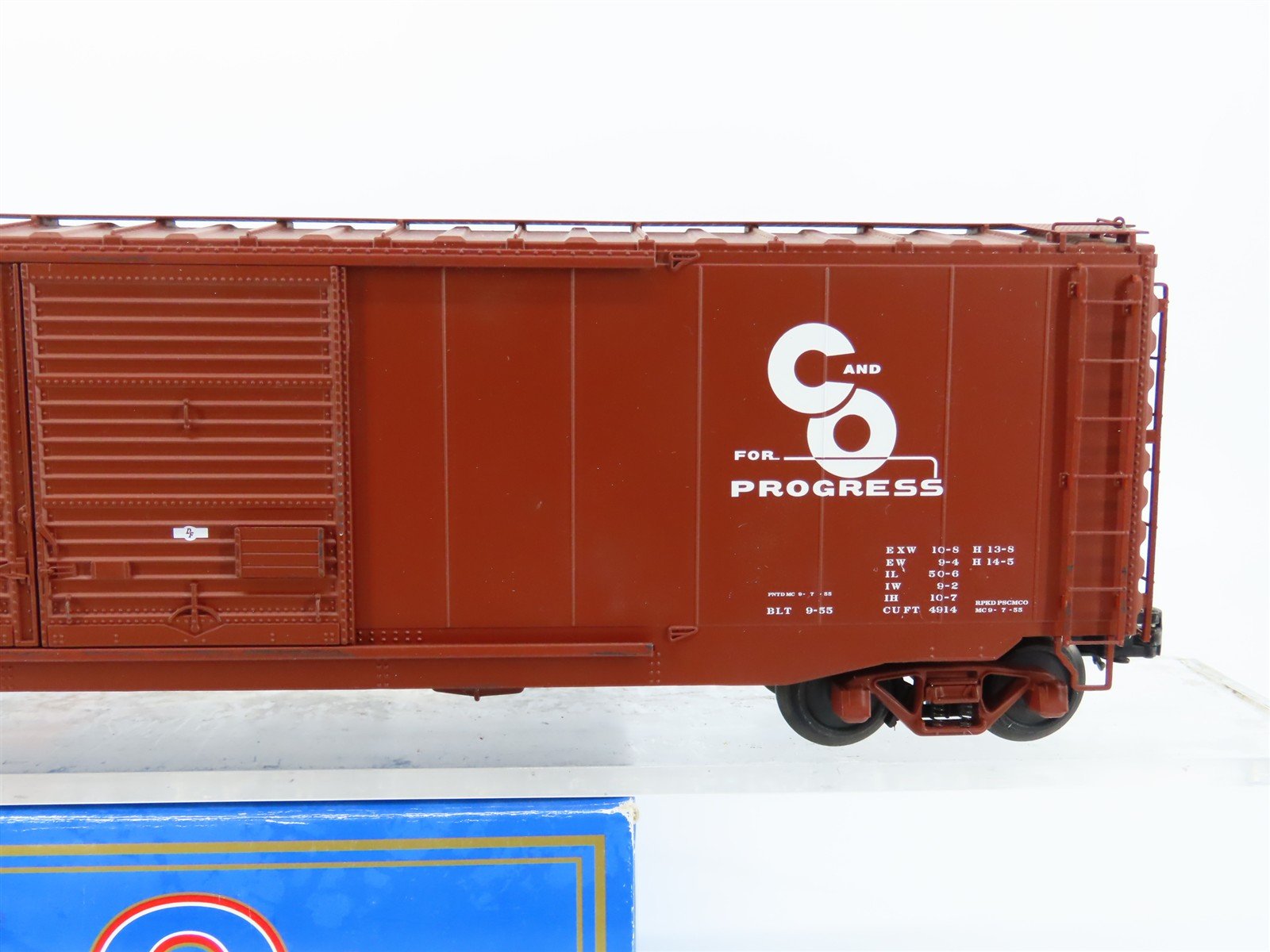 O Gauge 3-Rail Atlas 8417-4 C&O Chesapeake & Ohio 50' Double Door Box Car #28199