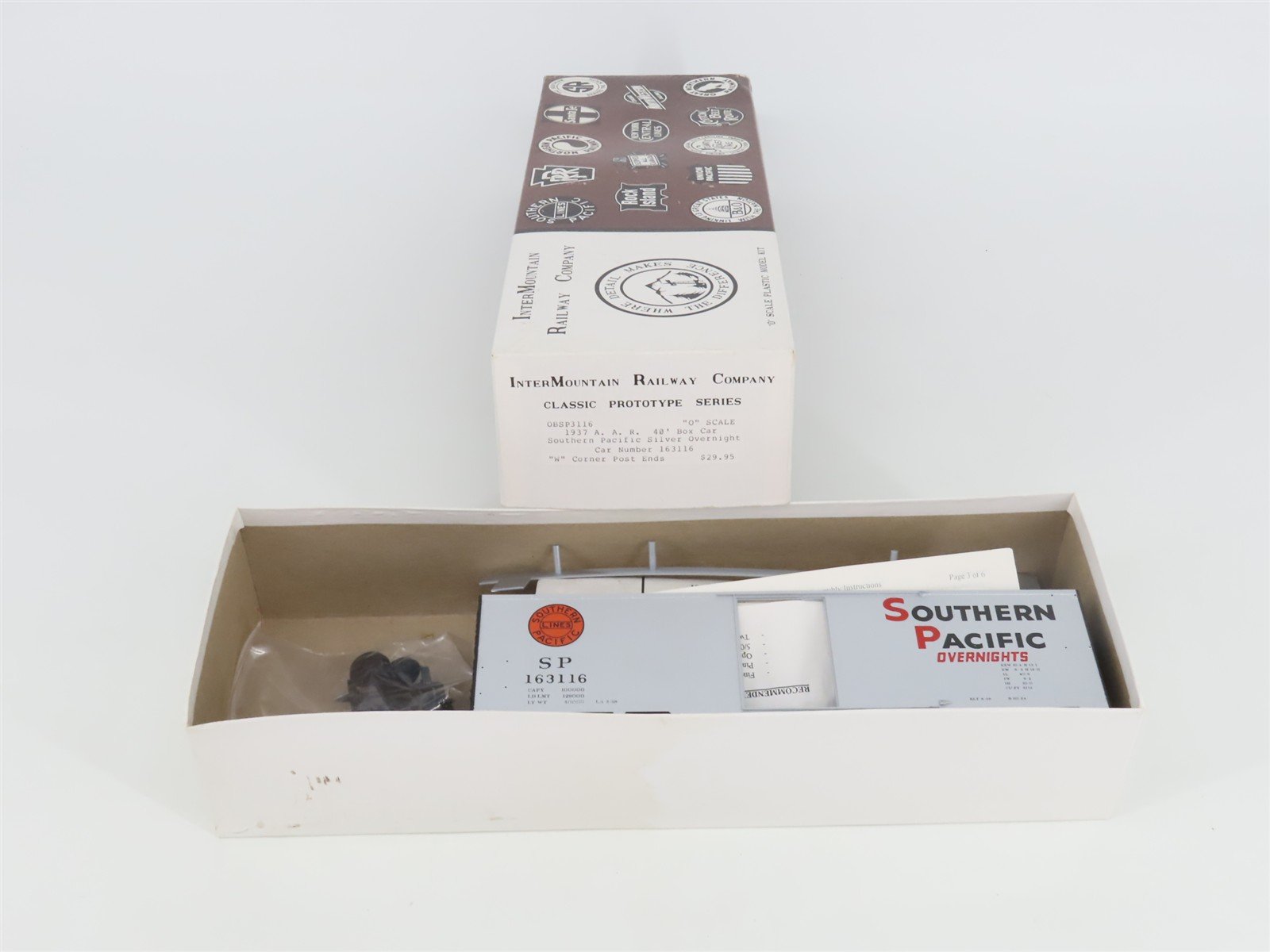 O Scale 2-Rail InterMountain Kit OBSP3116 SP Overnight 40' Box Car #163116