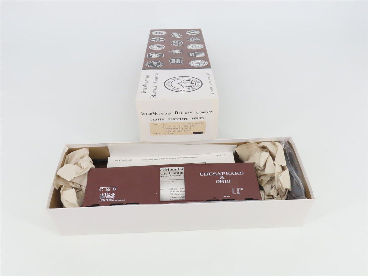 O Gauge 3-Rail InterMountain Kit OBCO1124 C&amp;O 1937 AAR 40&#39; Box Car #4124