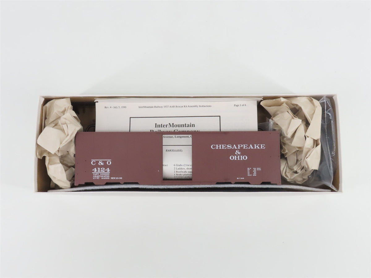 O Gauge 3-Rail InterMountain Kit OBCO1124 C&amp;O 1937 AAR 40&#39; Box Car #4124
