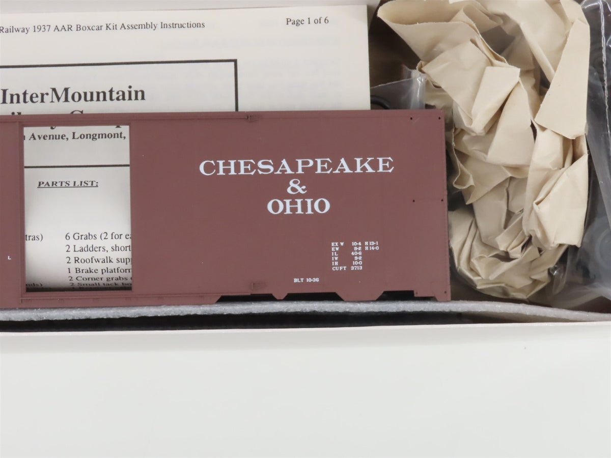 O Gauge 3-Rail InterMountain Kit OBCO1124 C&amp;O 1937 AAR 40&#39; Box Car #4124