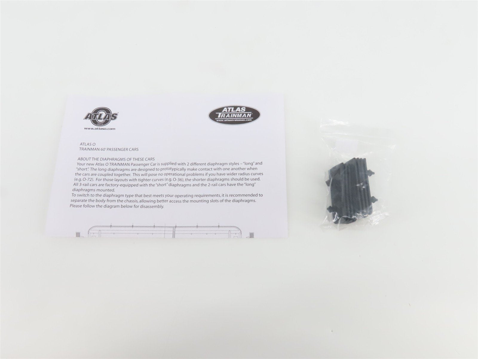 O Gauge 3-Rail Atlas Trainman 2001413-2 C&O 60' US Mail RPO Passenger Car #111