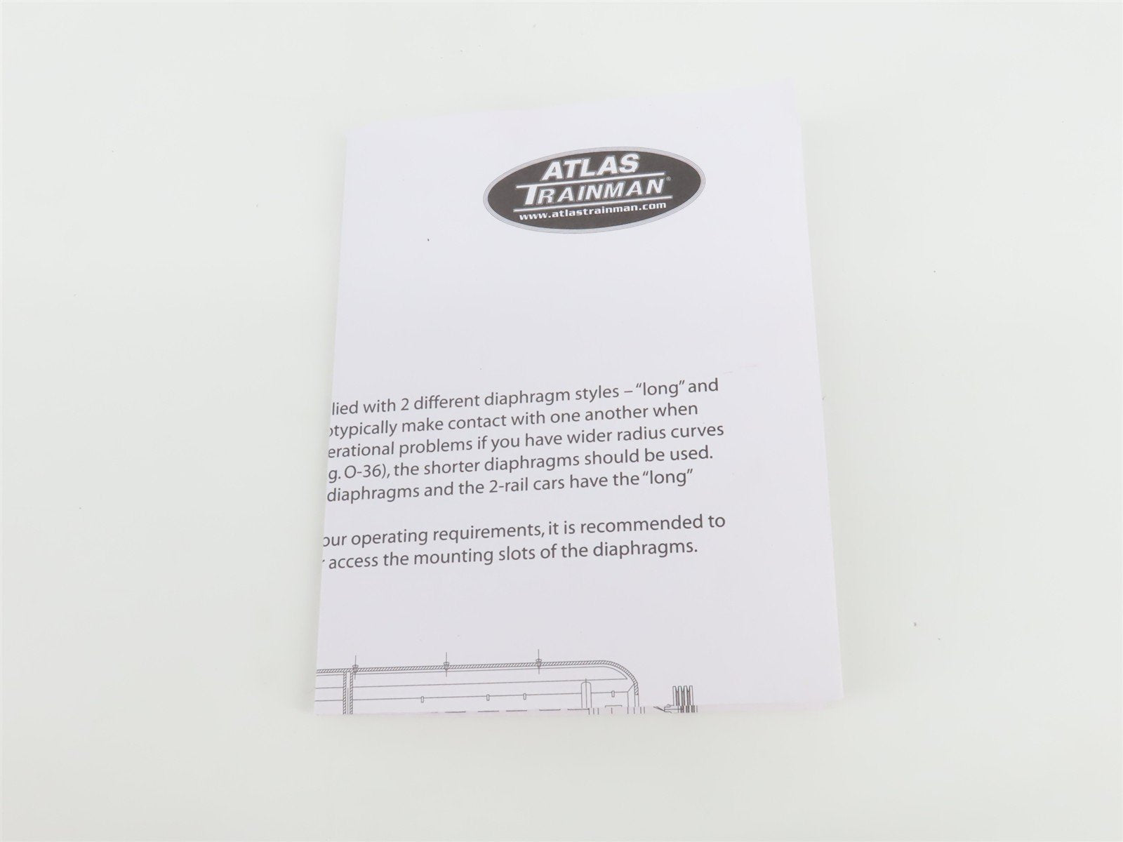 O Gauge 3-Rail Atlas Trainman 2001364-2 C&O 60' Baggage Passenger Car #283