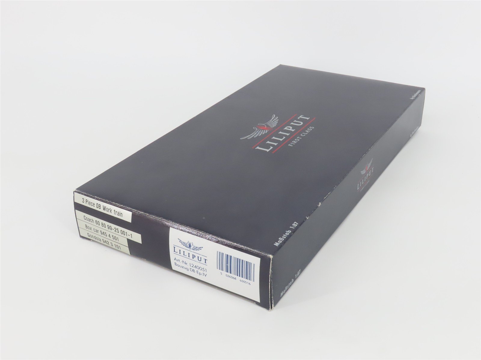 HO Liliput L240051 DB Work Train Coach Passenger w/ Box Car & Gondola Set of 3