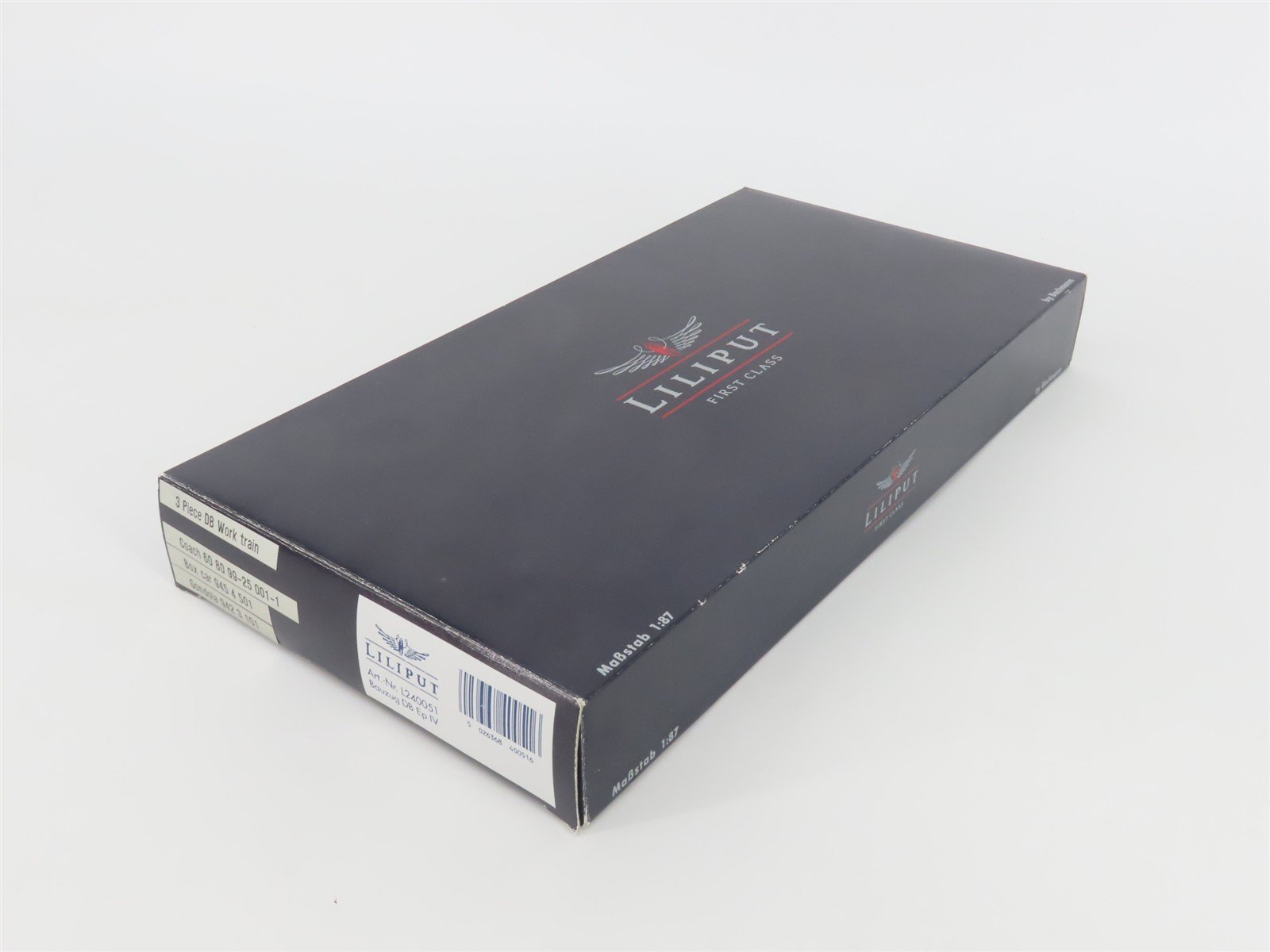 HO Liliput L240051 DB Work Train Coach Passenger w/ Box Car & Gondola Set of 3