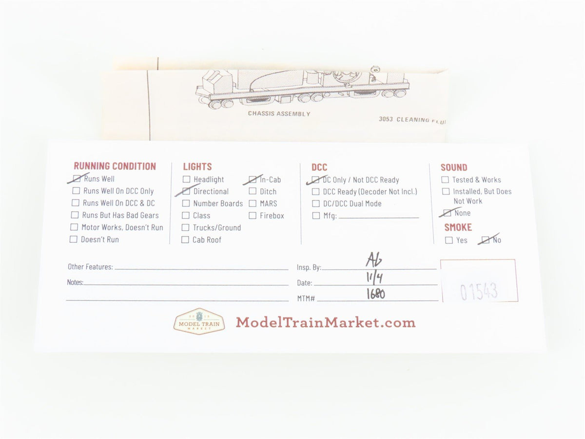 HO Scale Bachmann 608 UP Union Pacific Plasser EM80C Track Cleaning Diesel #EC1