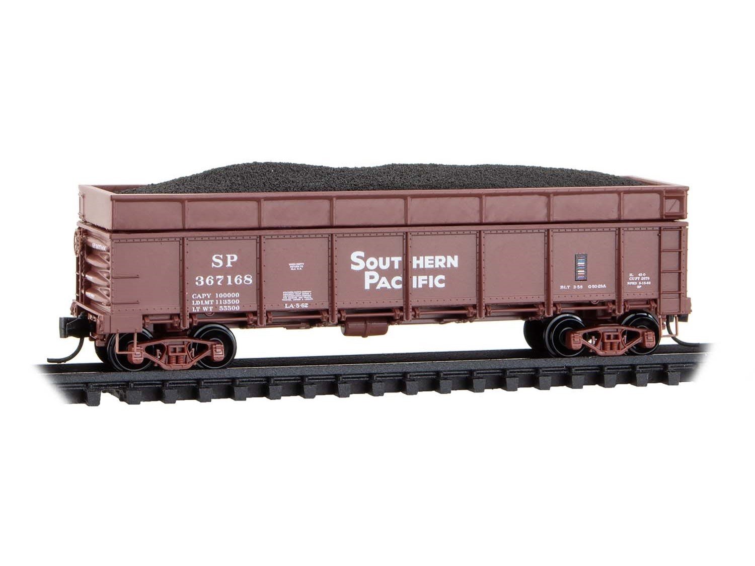 N Scale Micro-Trains MTL 08300191 SP 40' Drop Bottom Gondola #367168 w/ Load