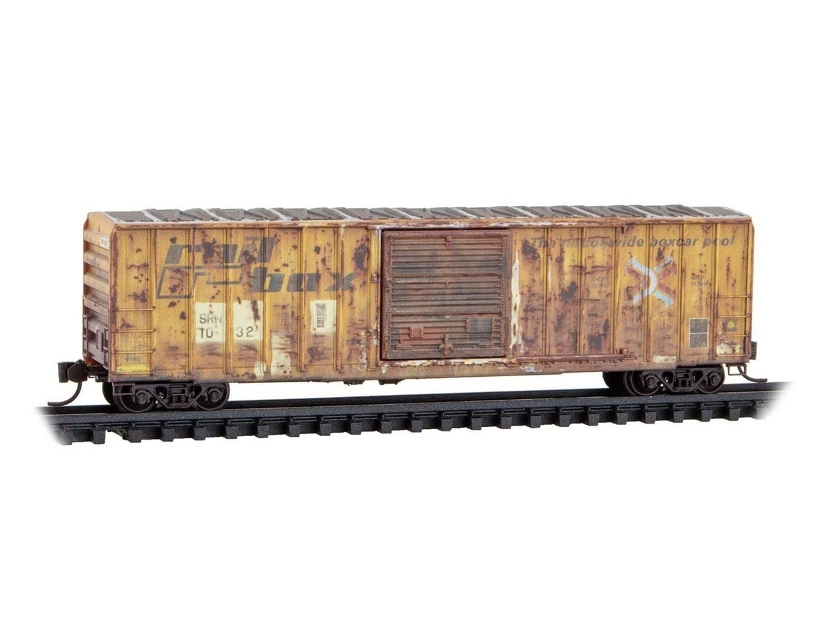 N Scale Micro-Trains MTL 02544444 SRN/ex-Railbox 50&#39; Box Car #1032 - Weathered