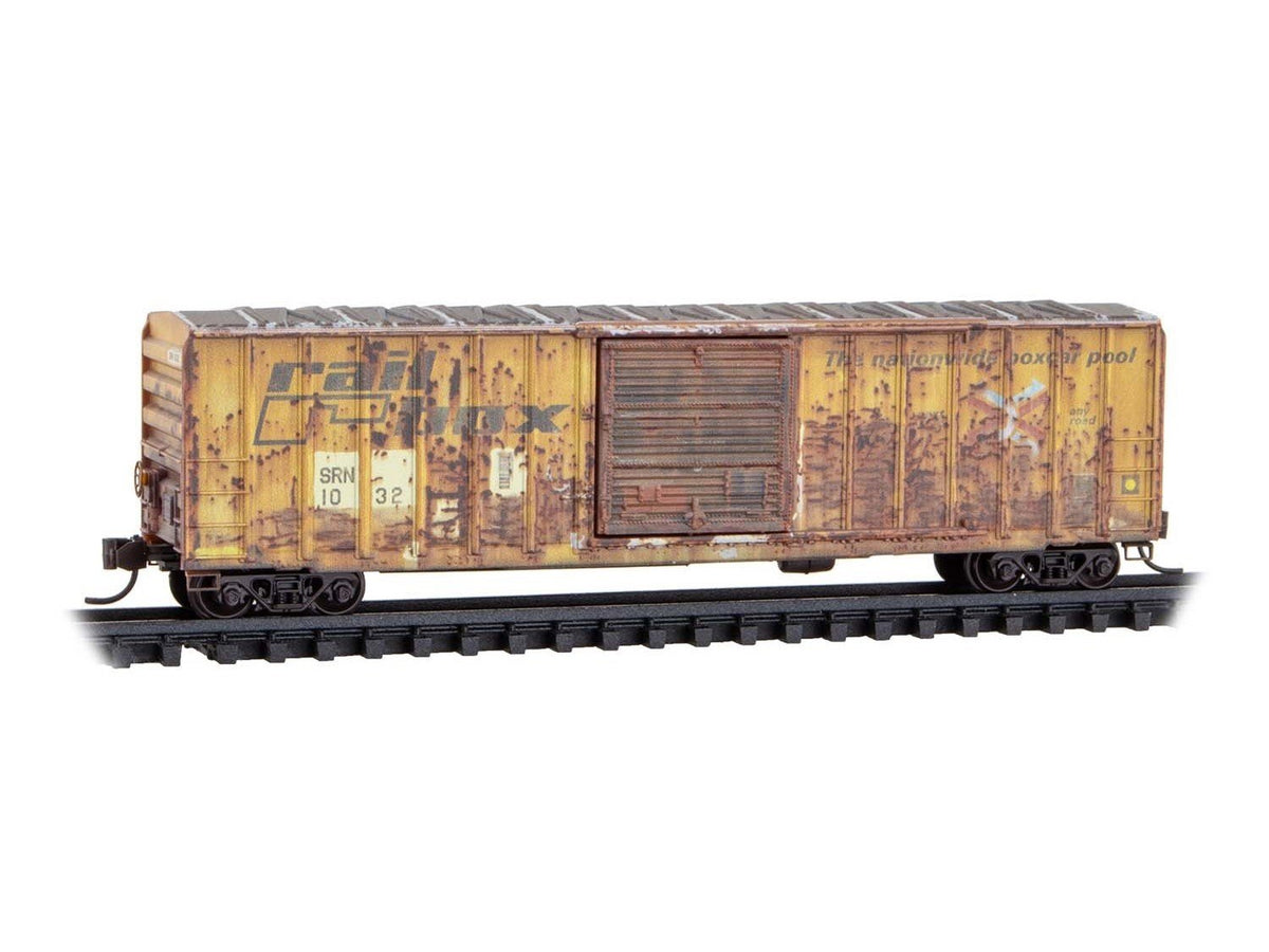 N Scale Micro-Trains MTL 02544444 SRN/ex-Railbox 50&#39; Box Car #1032 - Weathered