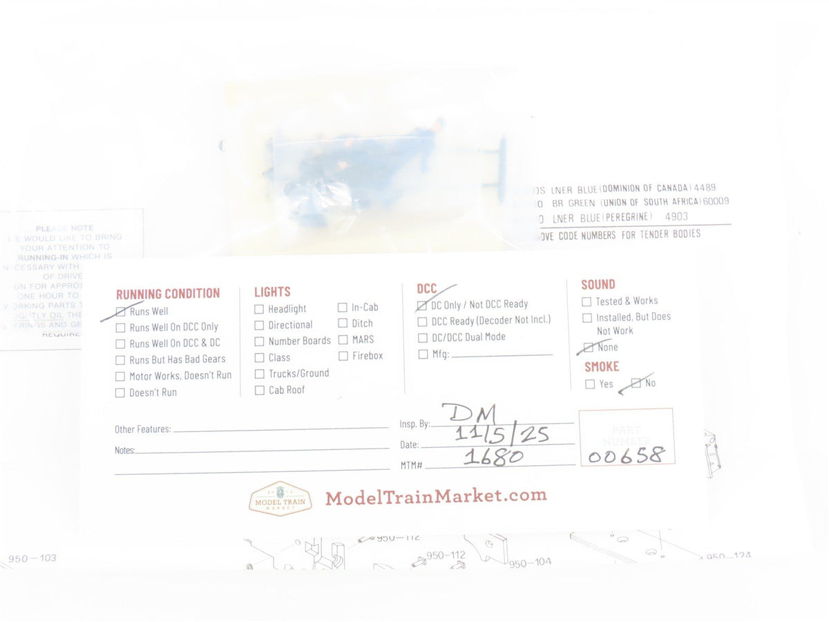 OO Bachmann Branchline LNER 4-6-2 Steam Locomotive #4489 &quot;Dominion of Canada&quot;