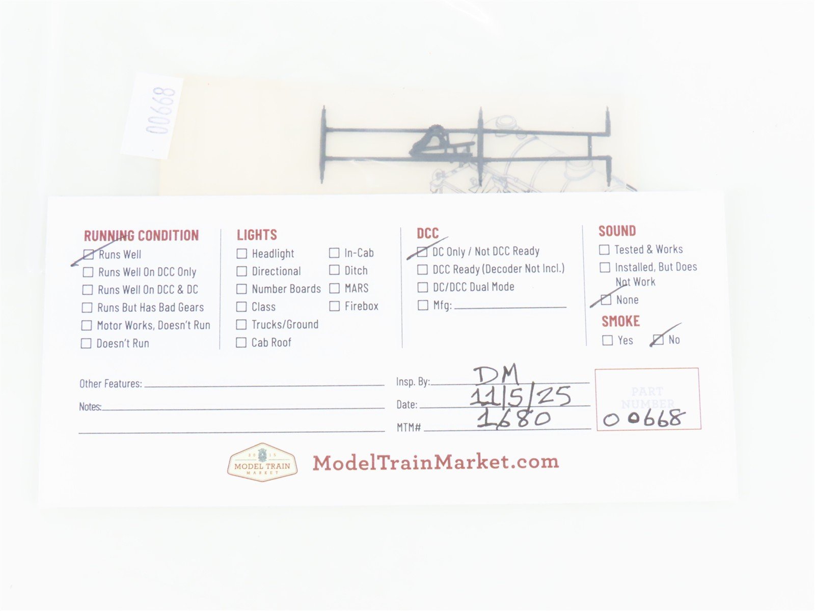 OO Bachmann Branchline 31-605 BR British 2-6-2T V3 Gresley Tank Steam #67610