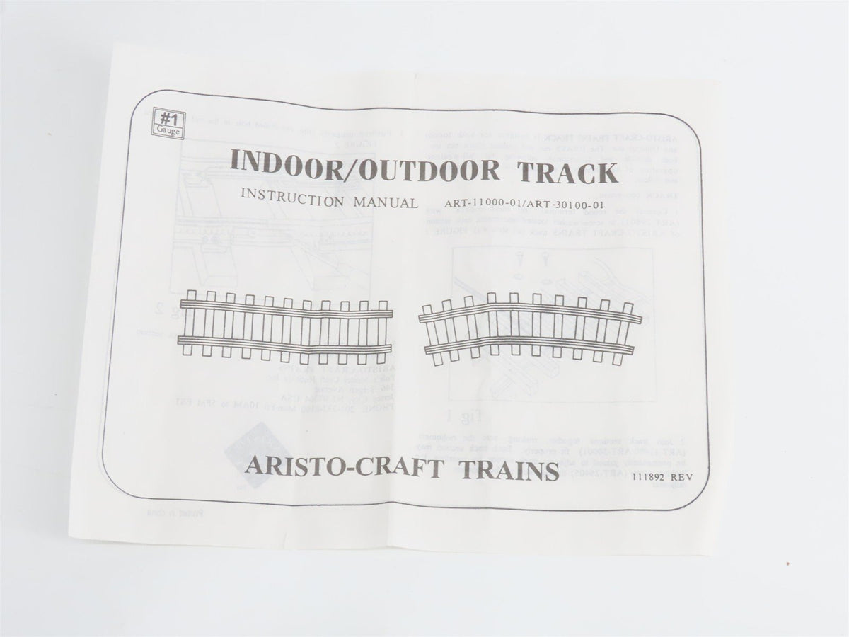 G Scale AristoCraft Straight Fixed 60&quot; Track Pieces 12-Pack