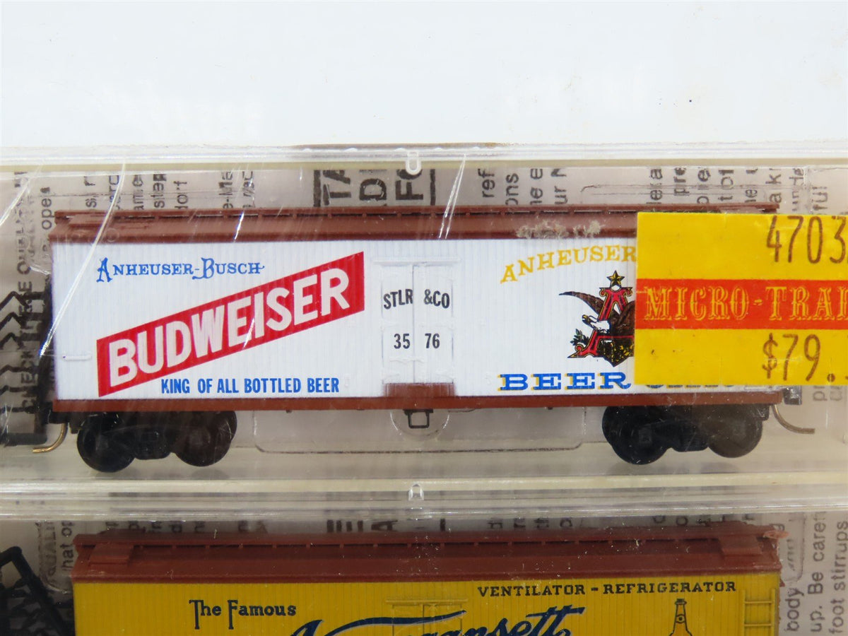 N Scale Micro-Trains MTL 47032 Beverage Beer 40&#39; Wood Reefers Six-Pack SEALED