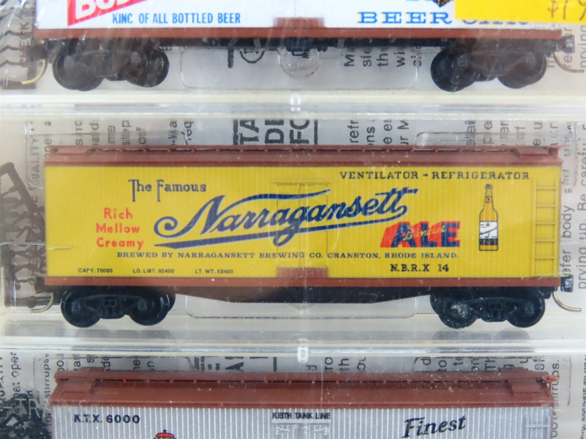 N Scale Micro-Trains MTL 47032 Beverage Beer 40&#39; Wood Reefers Six-Pack SEALED
