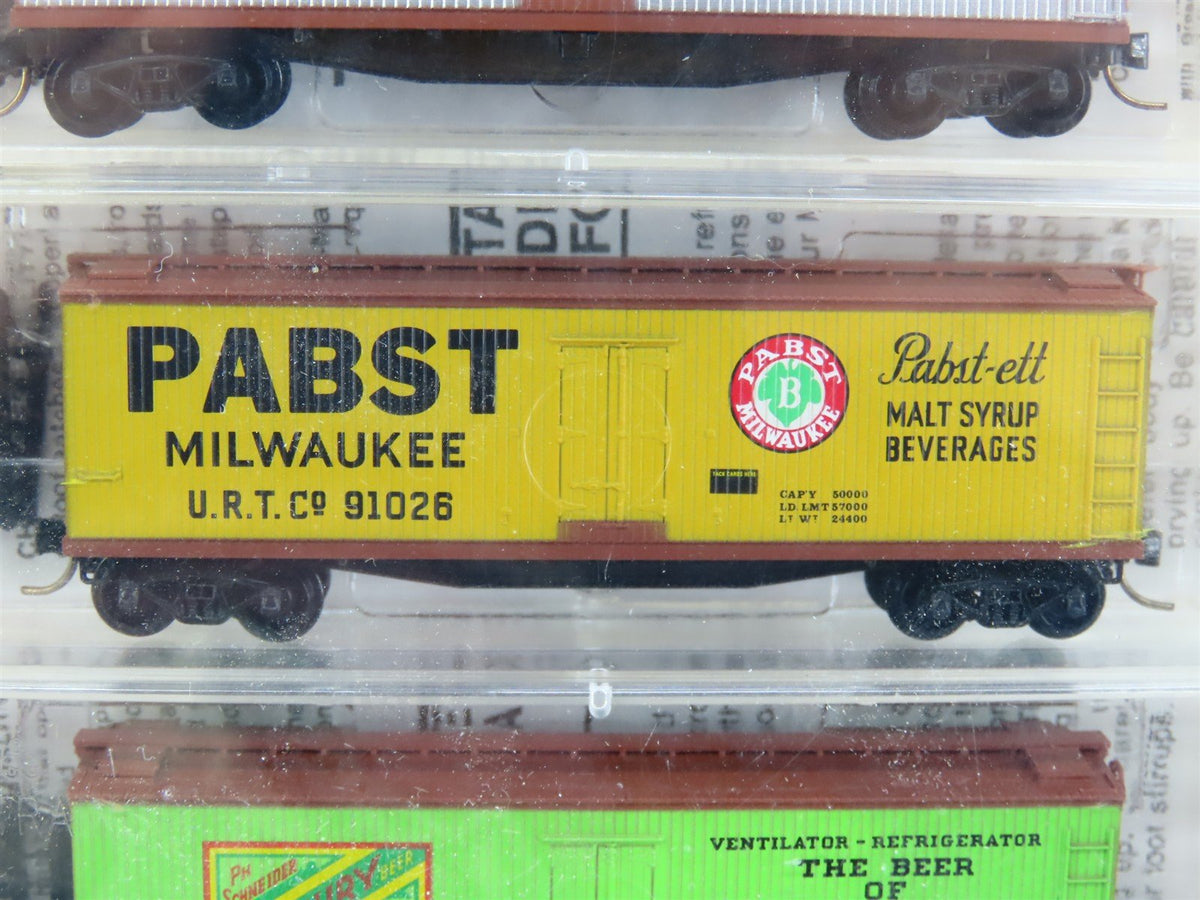 N Scale Micro-Trains MTL 47032 Beverage Beer 40&#39; Wood Reefers Six-Pack SEALED