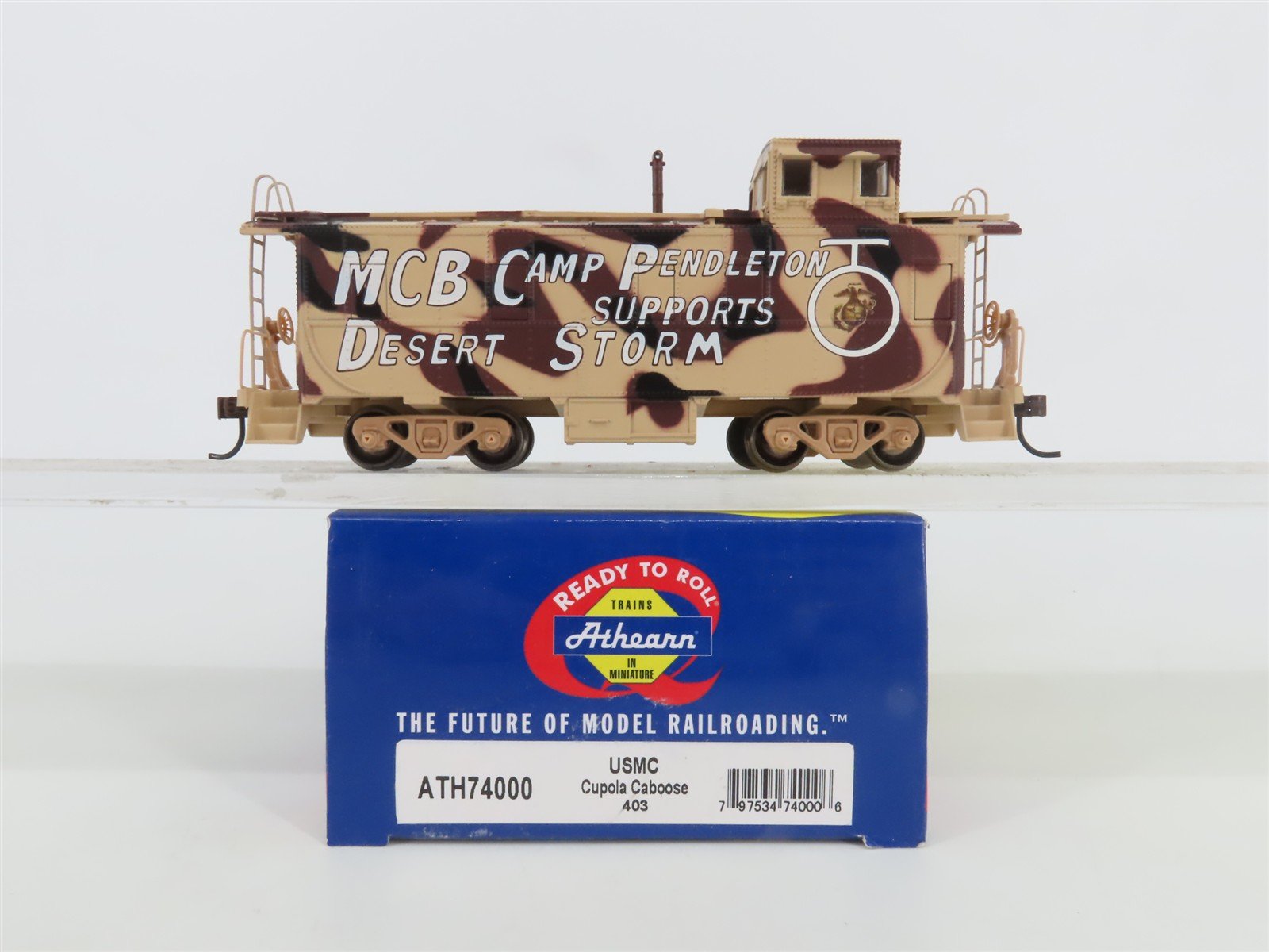HO Scale Athearn ATH74000 USMC MCB Marines Desert Storm Cupola Caboose #403