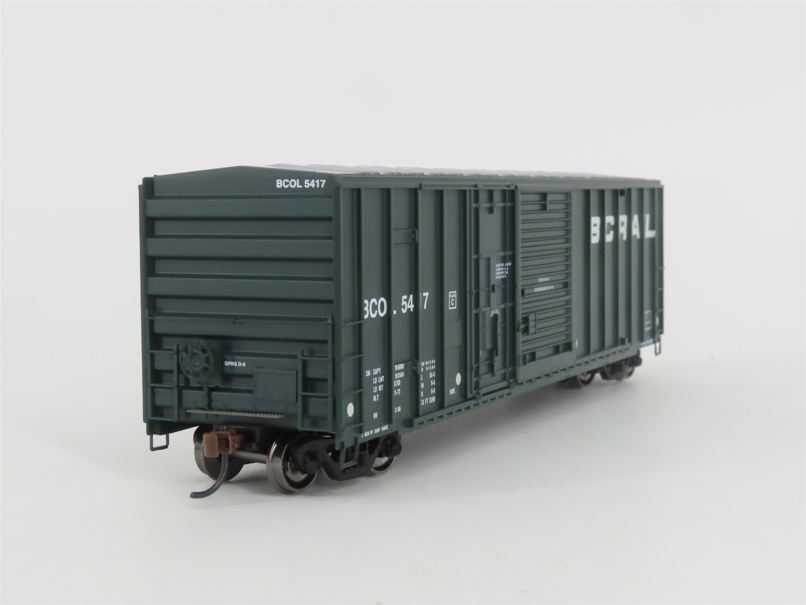 HO Scale Athearn ATH87198 BCOL BC Rail 50' Combination Door Box Car #5417
