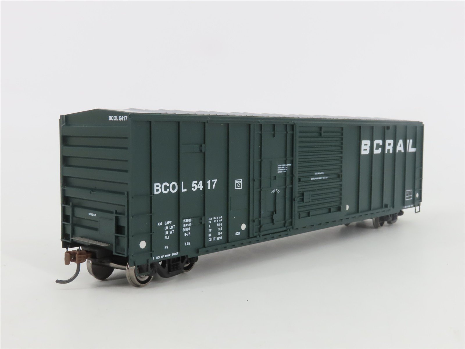 HO Scale Athearn ATH87198 BCOL BC Rail 50' Combination Door Box Car #5417