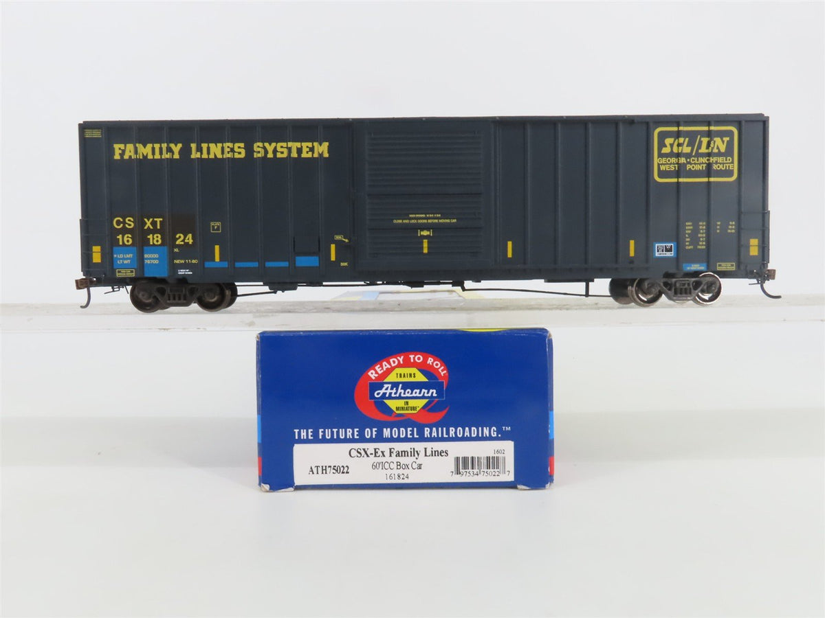 HO Scale Athearn ATH75022 CSXT Ex Family Lines 60&#39; ICC Box Car #161824