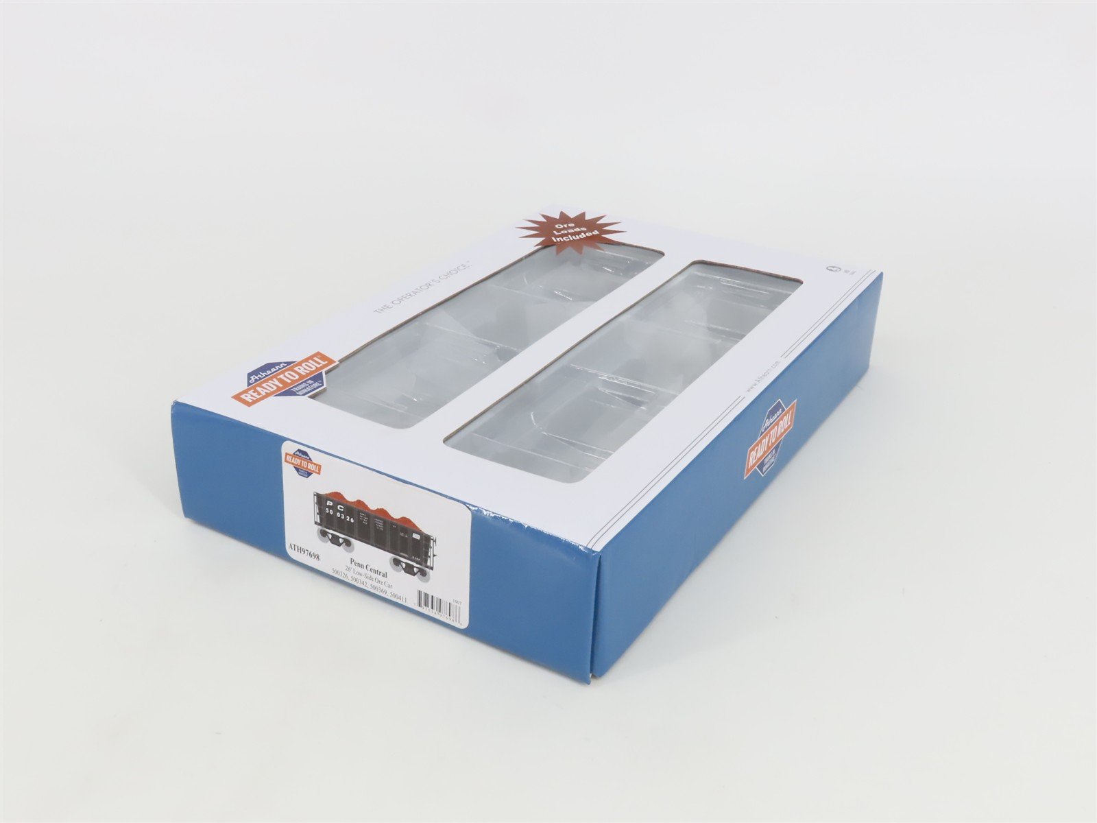 HO Scale Athearn Roundhouse ATH97698 PC Penn Central 26' Ore Car w/ Loads 4-Pack