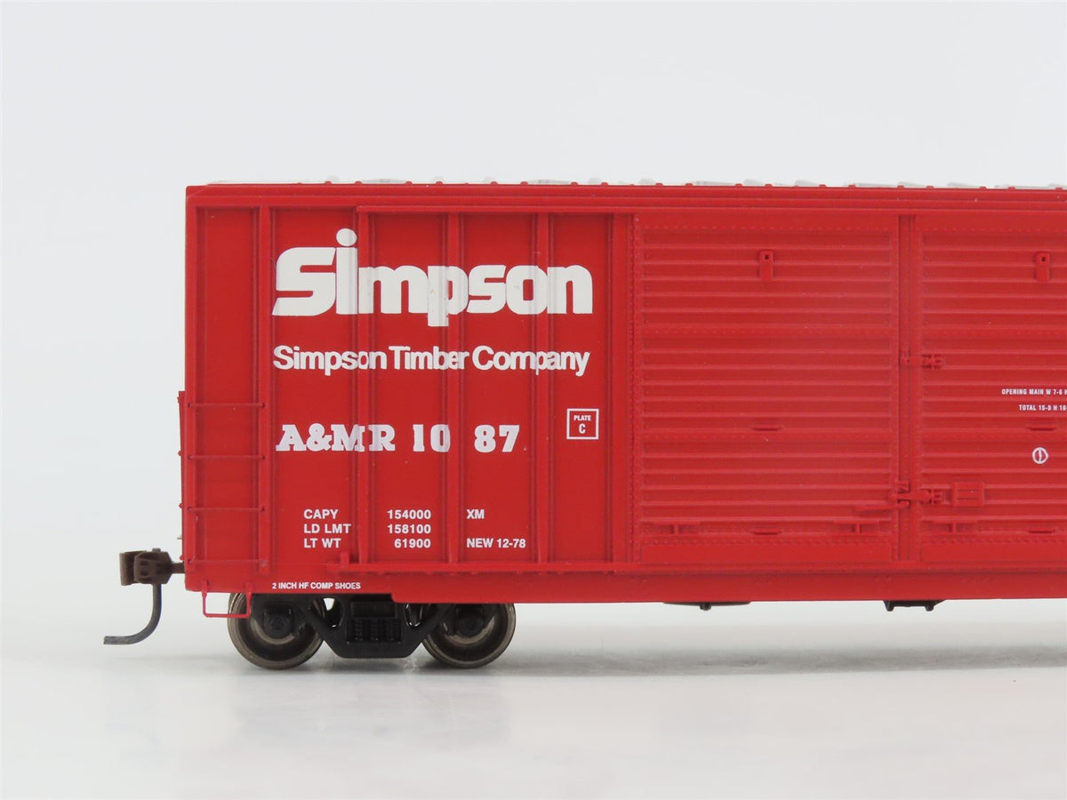 HO Scale Athearn 98403 A&amp;MR Arcata &amp; Mad River 50&#39; Double Door Box Car #1087