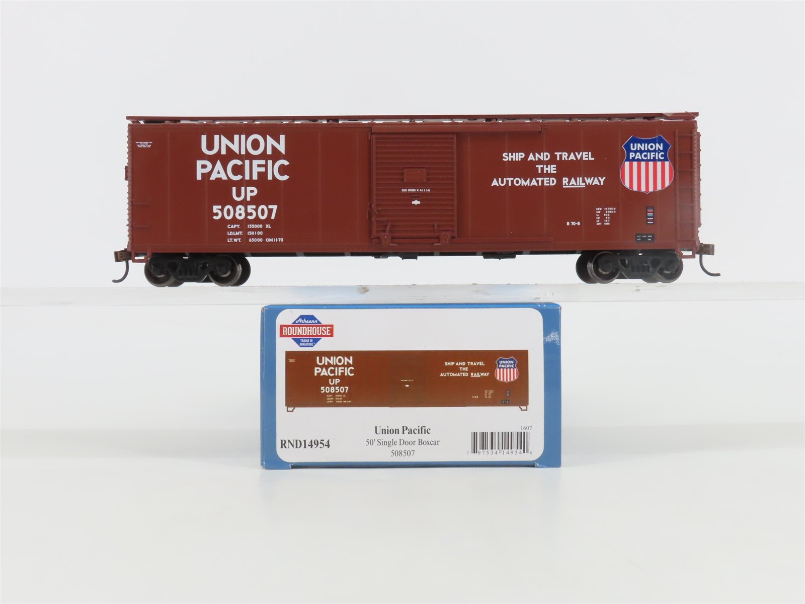 HO Scale Athearn Roundhouse RND14954 UP Union Pacific 50' Box Car #508507