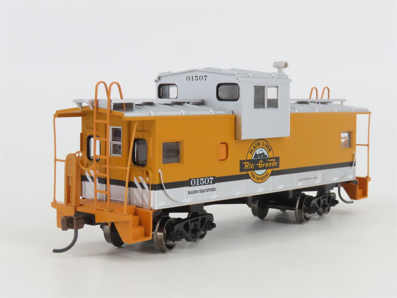 HO Scale Athearn Roundhouse RND87937 D&RGW Rio Grande Wide Vision Caboose #01507