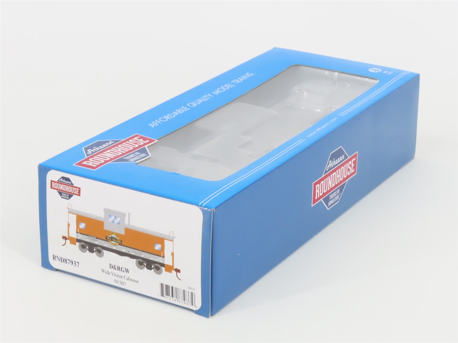 HO Scale Athearn Roundhouse RND87937 D&RGW Rio Grande Wide Vision Caboose #01507