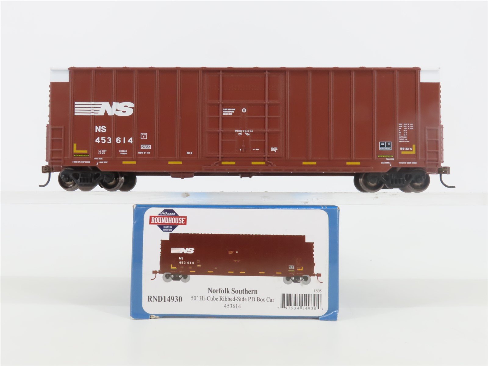 HO Scale Athearn Roundhouse RND14930 NS Norfolk Southern 50' Box Car #453614