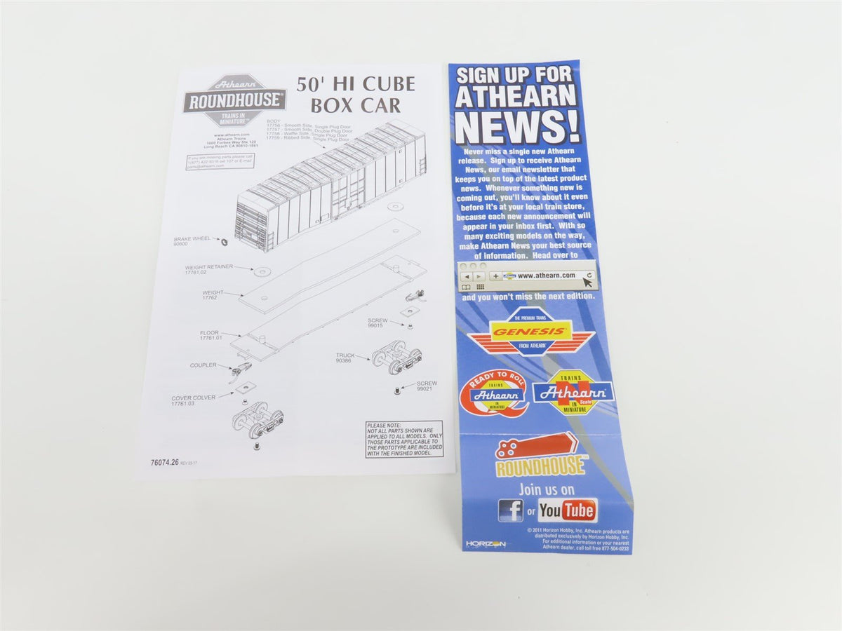 HO Scale Athearn Roundhouse RND14930 NS Norfolk Southern 50&#39; Box Car #453614