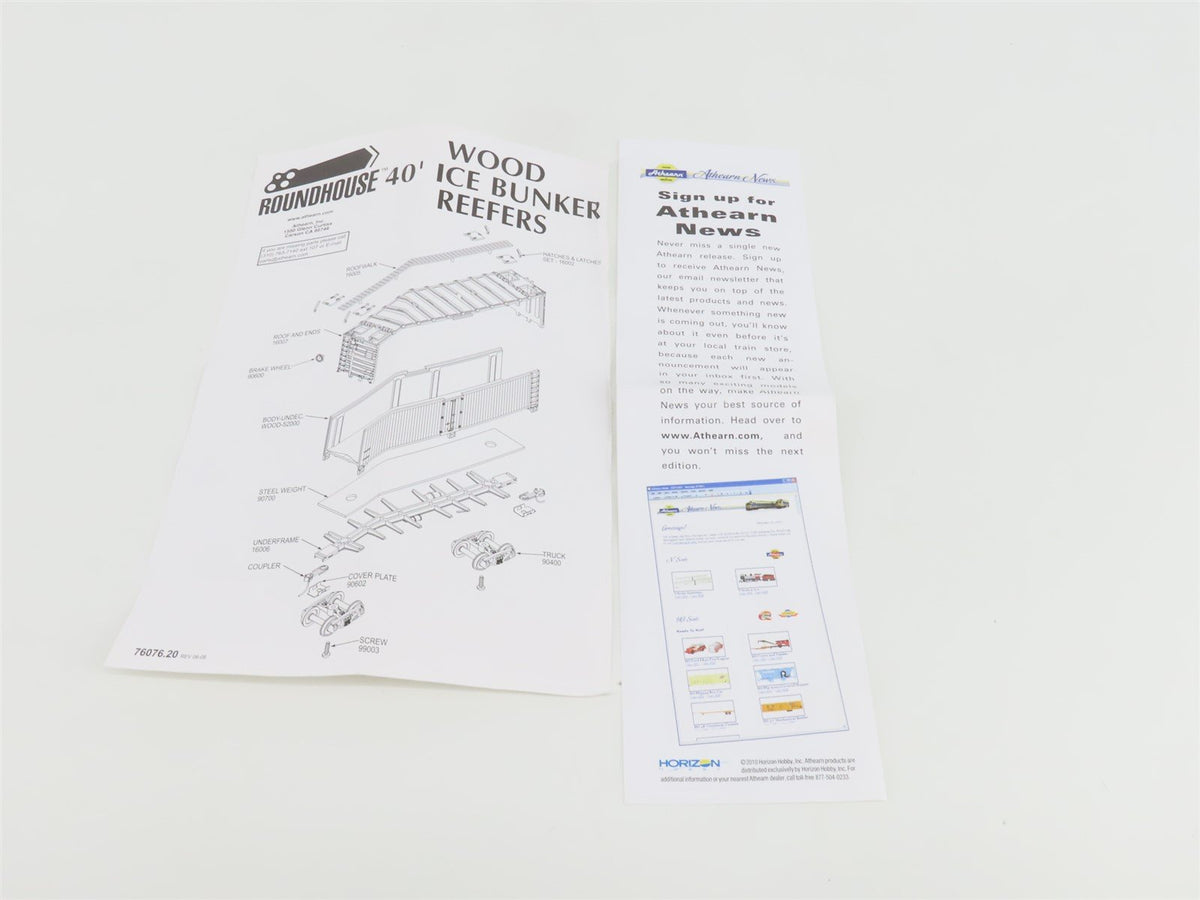 HO Scale Athearn Collectibles 99402 NMRA 75 Years 40&#39; Wood Side Reefer #2010