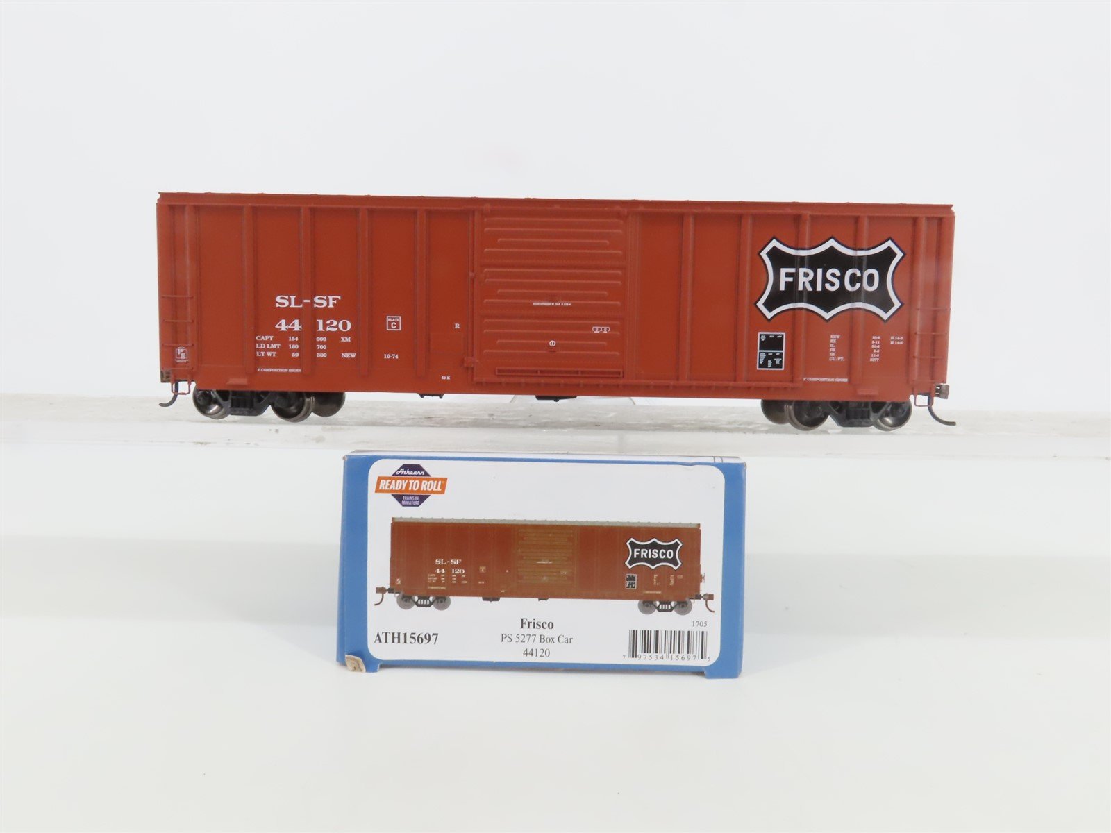 HO Scale Athearn ATH15697 SL-SF Frisco Railroad Single Door Box Car #44120