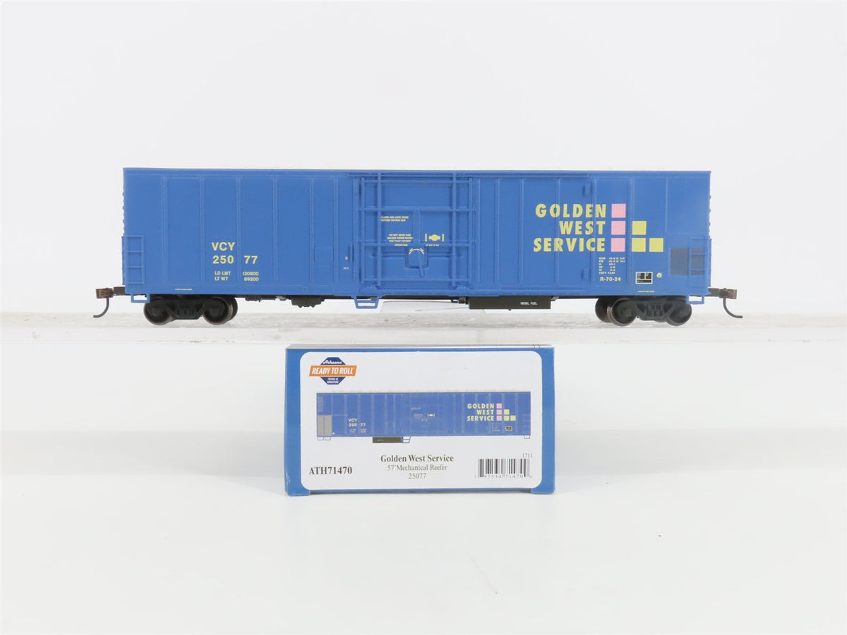 HO Scale Athearn ATH71470 VCY Golden West Service 57&#39; Mechanical Reefer #25077