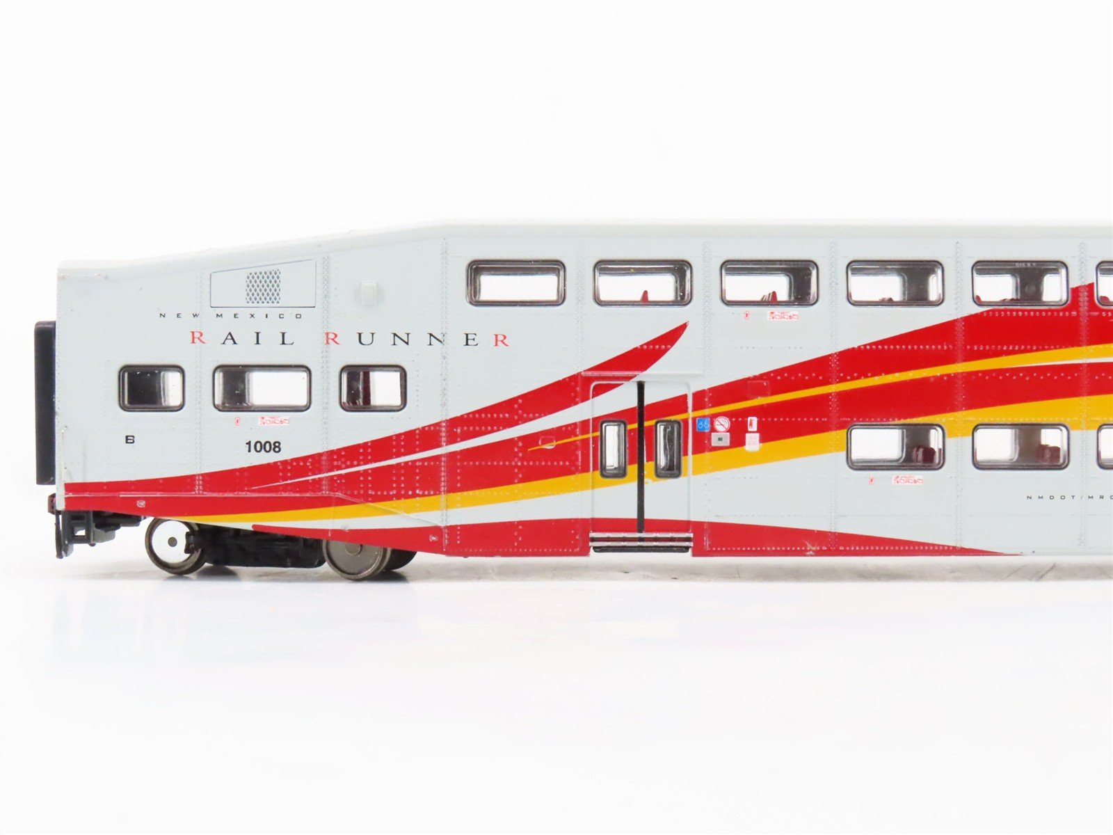 HO Scale Athearn New Mexico Rail Runner Bi-Level Commuter Passenger Car #1008