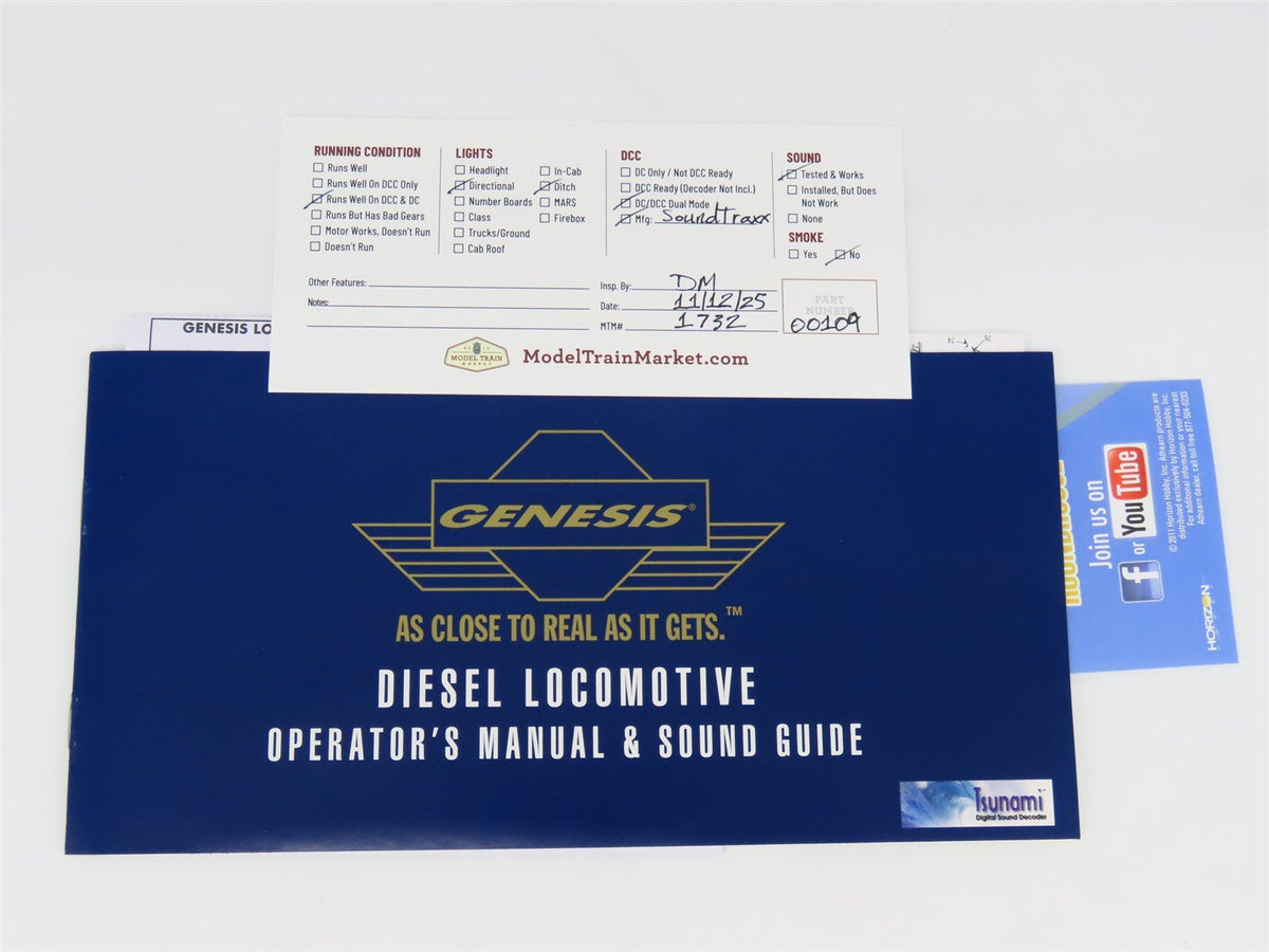 HO Athearn Genesis ATHG69301 NYSW Susquehanna SD70M Diesel #4052 w/ DCC &amp; Sound