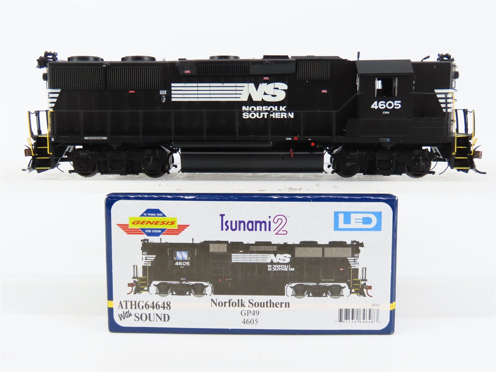 HO Athearn Genesis ATHG64648 NS Norfolk Southern GP49 Diesel #4605 w/DCC & Sound