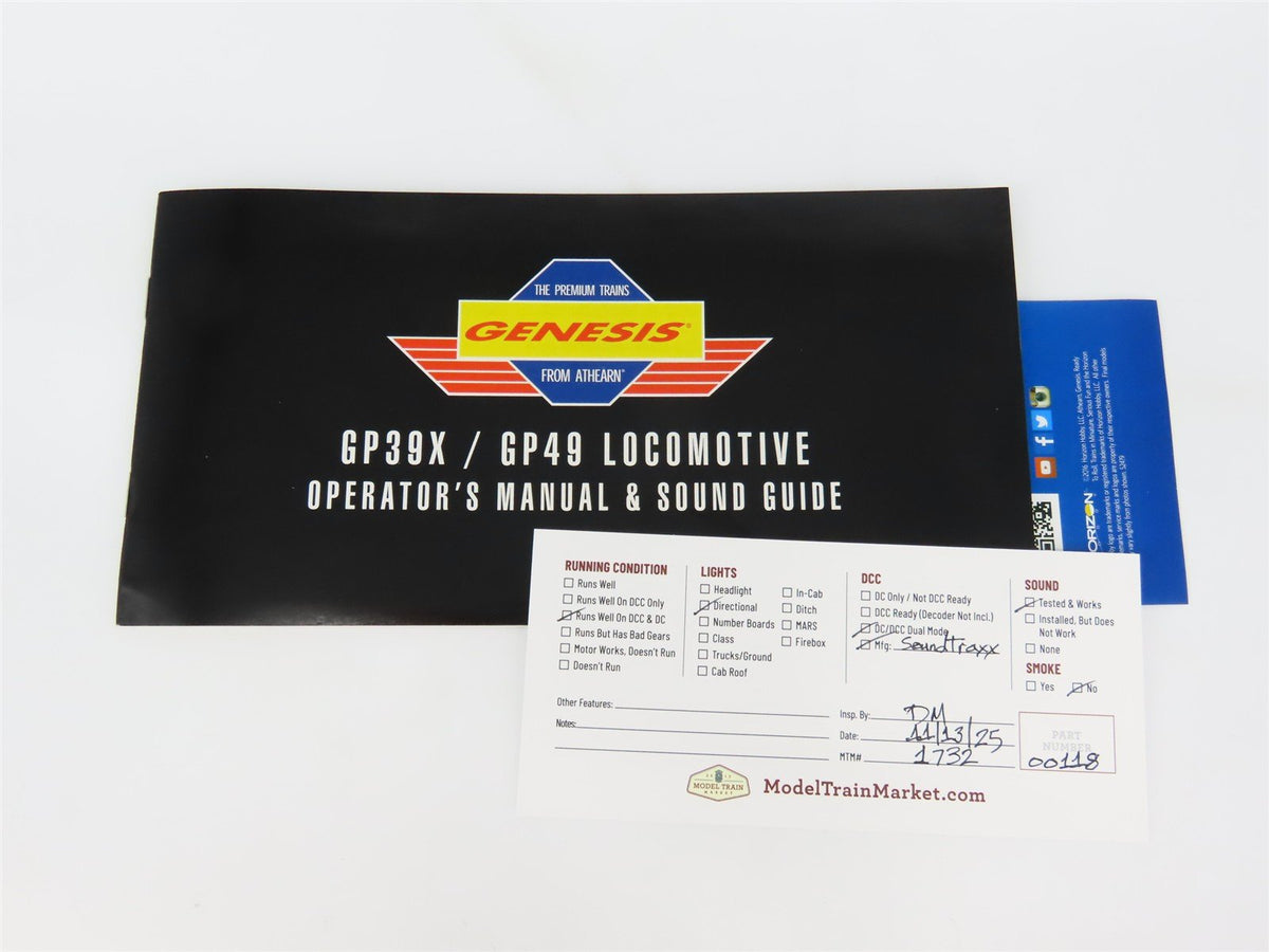 HO Athearn Genesis ATHG64648 NS Norfolk Southern GP49 Diesel #4605 w/DCC &amp; Sound