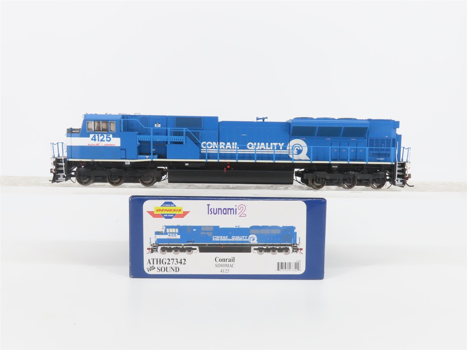 HO Athearn Genesis ATHG27342 CR Conrail SD80MAC Diesel #4125 w/ DCC & Sound