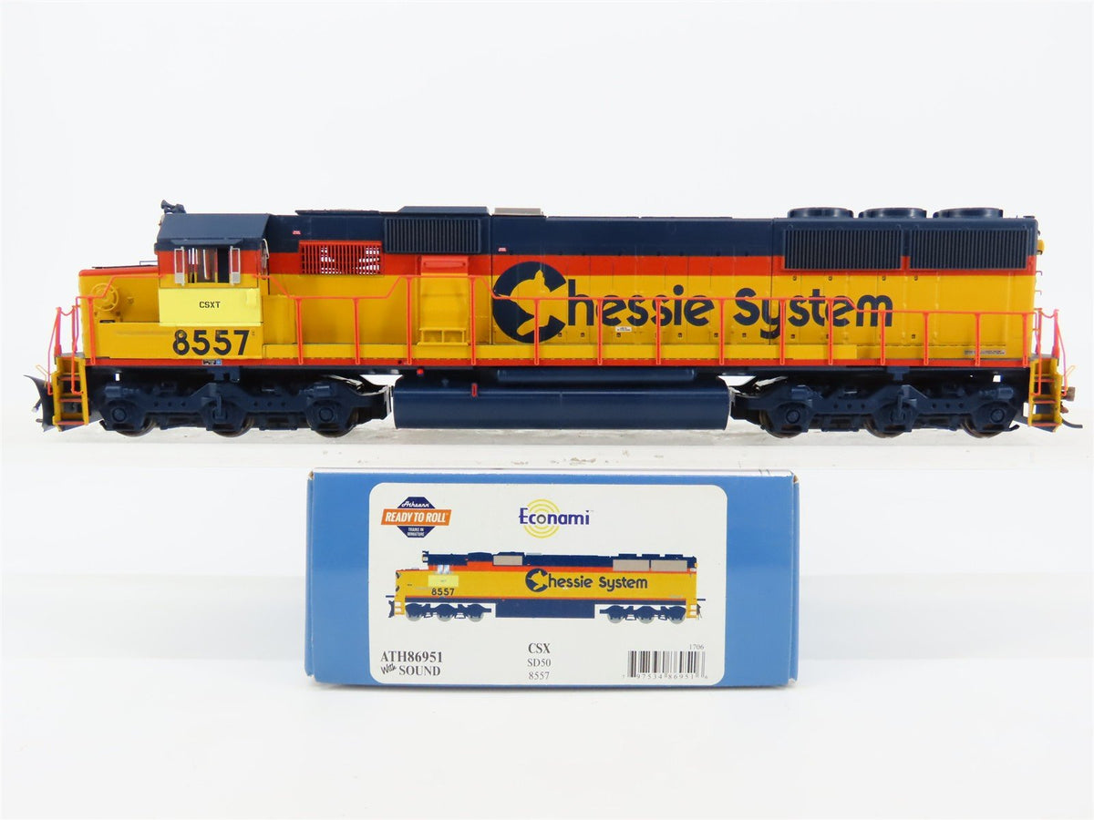 HO Athearn ATH86951 CSX Patched Chessie System SD50 Diesel #8557 w/ DCC &amp; Sound